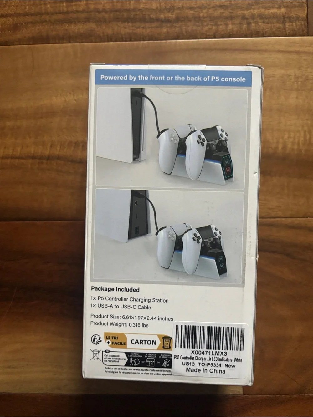 White Controller Charging Station for PS5 & Edge Controllers with RGB Light
